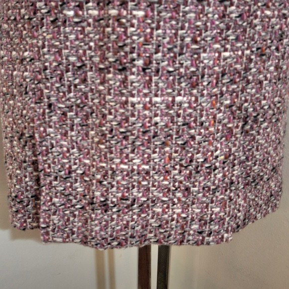 Y2K Preppy Vintage Alfani Pink Tweed Skirt Suit Set Size 4P Jacket & 6P Skirt - Picture 8 of 12